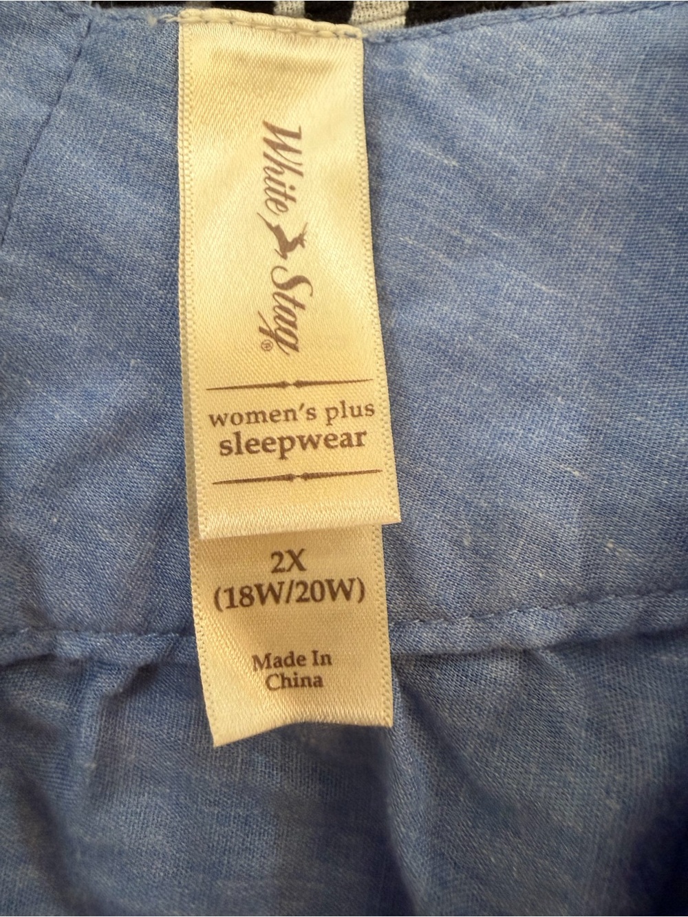 White Stag Blue Women's Plus Sleep gown w pockets nwot 2x - Picture 4 of 6